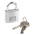 RS PRO Key Weatherproof Aluminium Safety Padlock, 5mm Shackle, 27mm Body