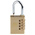 RS PRO Combination Weatherproof Brass Combination Padlock, 6mm Shackle, 40mm Body
