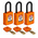 Brady Key Weatherproof Nylon Padlock, 6.4mm Shackle, 38mm Body