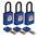 Brady Key Weatherproof Nylon Padlock, 6.4mm Shackle, 38mm Body