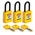 Brady Key Weatherproof Nylon Padlock, 6.4mm Shackle, 38mm Body