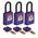 Brady Key Weatherproof Nylon Padlock, 6.4mm Shackle, 38mm Body