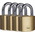 YALE Padlock Brass Padlock, 6.3mm Shackle, 40mm Body