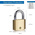 YALE Padlock Brass Padlock, 10mm Shackle, 60mm Body