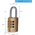 YALE Combination Brass Combination Padlock, 5mm Shackle, 32mm Body