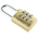 ABUS Combination Weatherproof Brass, Steel Combination Padlock, 3mm Shackle, 20mm Body