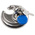 ABUS Key Weatherproof Stainless Steel Weatherproof Padlock, 8mm Shackle, 60mm Body