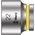 Wera 3/8 in Drive 22mm Standard Socket, 6 point, 30 mm Overall Length