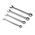 RS PRO 4-Piece Spanner Set, 10 → 15 mm, Chrome Vanadium Steel