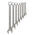 Gedore 1 B Series 8-Piece Spanner Set, 7/16 → 1 in, Vanadium Steel