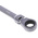 RS PRO Combination Ratchet Spanner, 17mm, Metric, Double Ended, 233 mm Overall