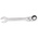 Facom 467F Series Combination Ratchet Spanner, Imperial, Double Ended, 161 mm Overall