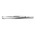 RS PRO 120 mm, Stainless Steel, Grooved; Cylindrical, Tweezers