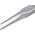 RS PRO 120 mm, Stainless Steel, Flat; Rounded, Tweezers