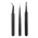 RS PRO 120mm, Steel, Curved, Fine, Rounded, Sharp, ESD Tweezer Set