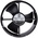 RS PRO Axial Fan, 230 V ac, AC Operation, 934.4m³/h, 33W, 140mA Max, 254 (Dia.) x 89mm