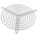 ebm-papst Steel Wire Finger Guard for 133 mm, 146 mm Fans, 145mm Hole Spacing
