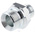 Parker Hydraulic Straight Threaded Adapter 12-8HMK4S, Connector A G 1/2 Male, Connector B G 3/4 Male