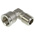 Legris Brass Nickel Plated Hydraulic Elbow Threaded Adapter, 0913 00 13, R 1/4 Male G 1/4 Female