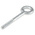 RS PRO Galvanised Metal Eye Bolt, M12 Thread, 50mm Thread Length, 24mm Internal Eye Diameter, 48mm Outer Eye Diameter