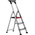 RS PRO Aluminium 3 steps Step Ladder, 0.616m platform height, 1.244m open length