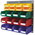 RS PRO PP Louvre Panel Storage Unit, 438mm x 457mm, Blue, Green, Red, Yellow