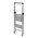 RS PRO 2 Tread Aluminium Steps 450mm Platform Height, Silver