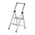 RS PRO 2 Tread Aluminium Steps 450mm Platform Height, Silver