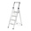 RS PRO 4 Tread Aluminium Steps 1510mm Platform Height, Silver