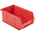 RS PRO PP Storage Bin, 76mm x 101mm, Red