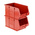 RS PRO PP Storage Bin, 130mm x 150mm, Red