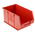 RS PRO PP Storage Bin, 130mm x 150mm, Red