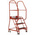 RS PRO 3 Tread Rubber Steps 0.69m Platform Height, Red