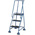 RS PRO 3 Tread Steel Steps 0.77m Platform Height, Blue