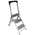 RS PRO 3 Tread Aluminium Steps 0.66m Platform Height, Silver