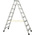 Zarges Aluminium 2 x 8 steps Step Ladder, 1.8m open length