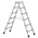 Zarges Aluminium 2 x 6 steps Step Ladder, 1.3m open length