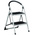RS PRO 2 Tread Steel Steps 0.49m Platform Height, Silver Grey