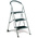 RS PRO 3 Tread Steel Steps 0.71m Platform Height, Silver Grey