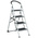 RS PRO 4 Tread Steel Steps 0.93m Platform Height, Silver Grey
