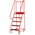 RS PRO 5 Tread Steel Steps 1.145m Platform Height, Red