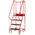 RS PRO 4 Tread Steel Steps 0.915m Platform Height, Red