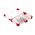 RS PRO 12 Cell Transparent Red Polypropylene, Adjustable Compartment Box, 30mm x 170mm x 100mm