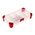 RS PRO 12 Cell Transparent Red Polypropylene, Adjustable Compartment Box, 30mm x 170mm x 100mm