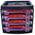 RS PRO 64 Cell Black, Red, Transparent Polypropylene, Adjustable Compartment Box, 300mm x 280mm x 320mm