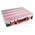 RS PRO 15 Cell Black, Red Polypropylene Compartment Box, 91mm x 416mm x 336mm