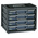 Raaco 64 Cell Black, Grey PC, PP, Adjustable Compartment Box, 310mm x 376mm x 265mm