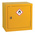 RS PRO Yellow Steel Lockable 1 Door Flammable Cabinet, 457mm x 457mm x 305mm