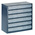 Raaco 30 Drawer Storage Unit, Steel, 283mm x 306mm x 150mm, Blue