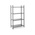 Manorga RAL 7024 4 Shelf Sheet Steel Modular Shelving Starter Bay, 2000mm x 1010mm, 600mm, 500kg Load